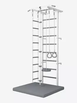 Детская шведская стенка WestSport LUXE Бело-серая, Желтый