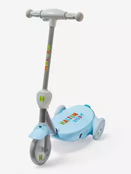 Детский электросамокат Halten Kiddy голубой, техколесный, c генератором мыльных пузырей (для детей от 2 до 5 лет, пол не важен), Голубой