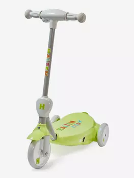 Детский электросамокат Halten Kiddy зеленый, техколесный, c генератором мыльных пузырей (для детей от 2 до 5 лет, пол не важен), Зеленый
