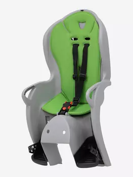 Детское велокресло Hamax Kiss Medium Grey/Green, Зеленый
