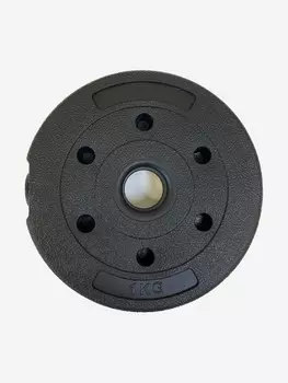 Диск (блин) 1кг композитный BARFITS, 26мм, черный, Черный