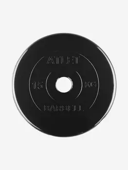 Диск (блин) BARBELL ATLET 15 кг 51 мм., Черный