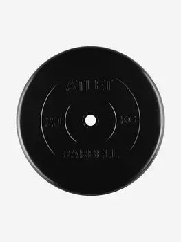 Диск (блин) BARBELL ATLET 20 кг 26 мм., Черный