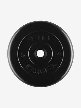 Диск (блин) BARBELL ATLET 5 кг 26 мм., Черный