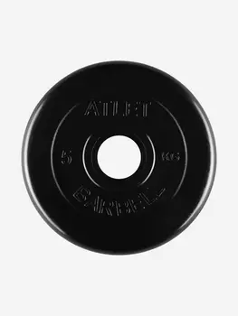 Диск (блин) BARBELL ATLET 5 кг 51 мм., Черный