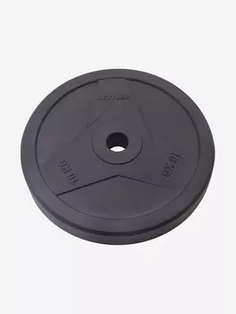 Диск чугунный обрезиненный KETTLER, 10 кг, Черный