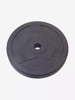 Диск чугунный обрезиненный KETTLER, 15 кг, Черный