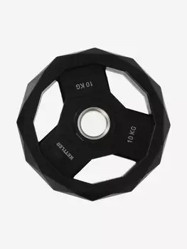 Диск чугунный обрезиненный KETTLER, 51 мм, 10 кг, Черный