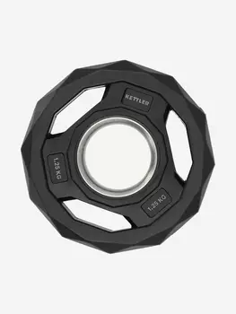 Диск чугунный обрезиненный KETTLER, 51 мм, 1.25 кг, Черный
