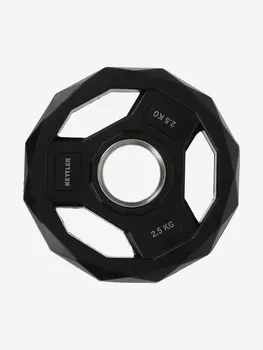 Диск чугунный обрезиненный KETTLER, 51 мм, 2.5 кг, Черный