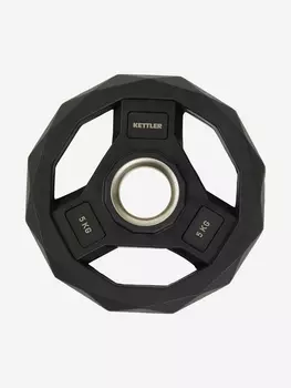 Диск чугунный обрезиненный KETTLER, 51 мм, 5 кг, Черный