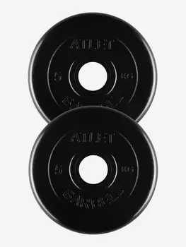 Диски блины для штанги 2 по 5 кг (51Д), Черный