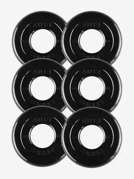 Диски блины для штанги 6 по 1.25 кг (51Д), Черный