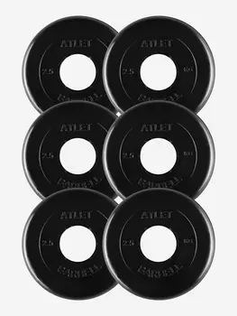 Диски блины для штанги 6 по 2.5 кг (51Д), Черный