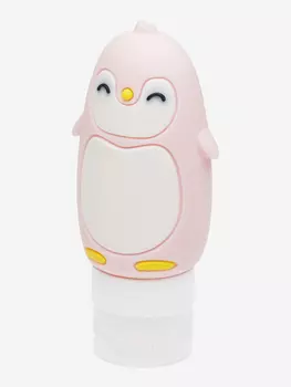 Дорожная баночка для путешествий Dewal Beauty, "Пингвин", цвет розовый, 90 мл, Розовый