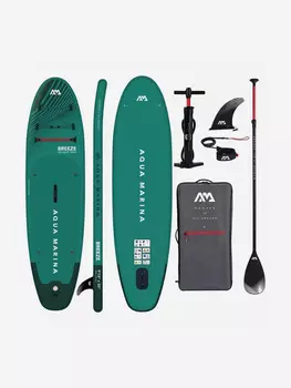 Доска SUP надувная Aqua Marina Breeze (Silver Tree) 9'10" S24, Зеленый