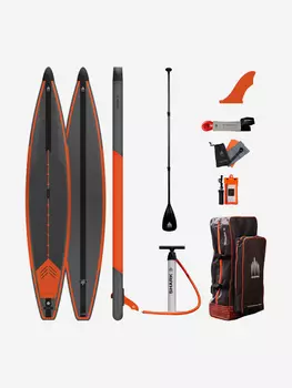 Доска SUP надувная комплект Shark Touring Racing 14'x27" c веслом full карбон, Белый