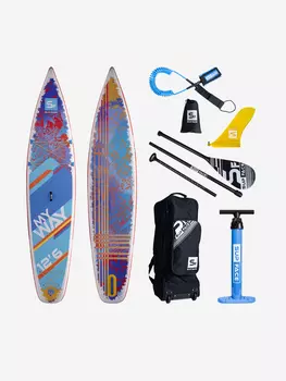 Доска SUP надувная комплект SUP face My Way 12'6"x32"x6", Голубой