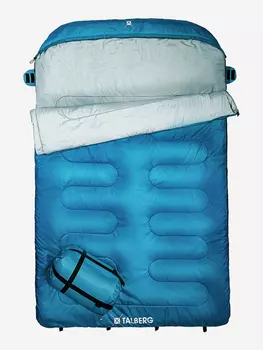 Двехместный спальный мешок AOSTA DOUBLE 0°C, голубой, Голубой