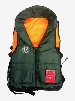 Двухсторонний спасательный жилет (зеленый) PILOT до 120 кг со свистком, Зеленый