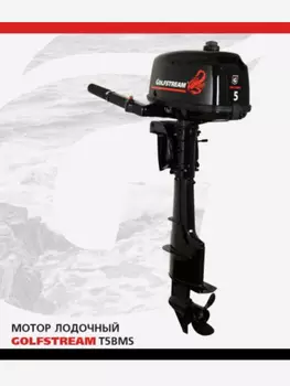 Двухтактный подвесной лодочный мотор GOLFSTREAM T5BMS, Черный