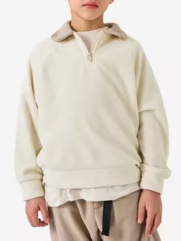 Джемпер флисовый модель «поло» детский HAPPY BABY, Белый