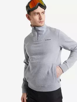 Джемпер флисовый мужской Glissade, Серый, размер 56-58