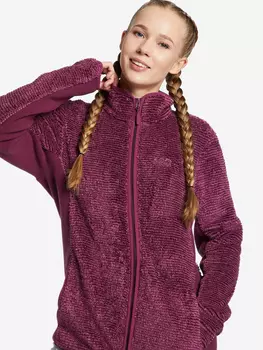 Джемпер флисовый женский Jack Wolfskin Pine Leaf, Красный, размер 44