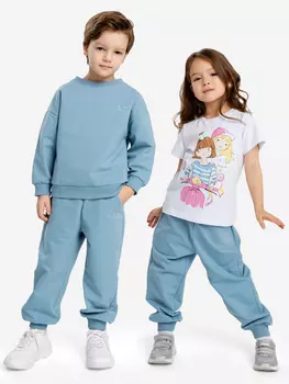 Джоггеры базовые голубые детские Button Blue, Голубой