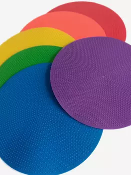 Фишки (комплект 12 шт) цветные плоские TENNIS LIFE (цвет ассорти, диаметр 20см), Мультицвет