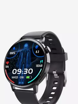 Фитнес-браслет HerzBand Elegance S6 с функцией приема звонков и NFC, Черный