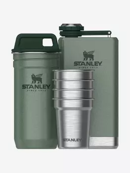 Фляжка и стопки в наборе Stanley Adventure с футляром, Зеленый