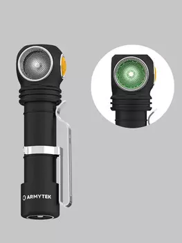Фонарь налобный Armytek Wizard C2 WG Magnet USB, белый и зеленый свет, Черный