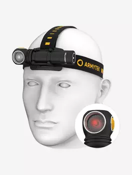 Фонарь налобный Armytek Wizard C2 WR Magnet Usb, 1100 лм, холодный и красный свет, Черный