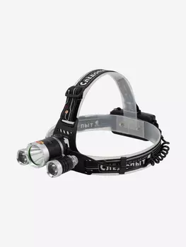 Фонарь налобный Сибирский Следопыт -Fisher, 1Led Warm + 2 Led UV ,аккумулятор 220В., Черный