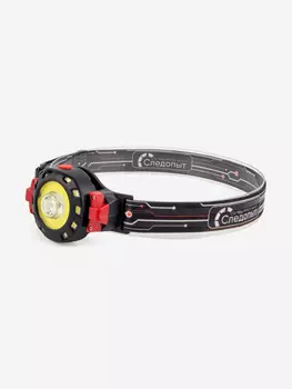 Фонарь налобный Сибирский Следопыт-Flash, 1 Led+1 Сob, аккумулятор 220В., Черный