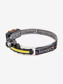 Фонарь налобный Сибирский Следопыт - Floodlight, 1 Led+1 Cob, аккумулятор 220В., Черный