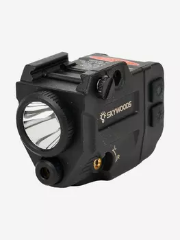 Фонарь подствольный пистолетный SKYWOODS MERLIN, 340 люмен, ЛЦУ красный, Черный