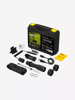 Фонарь ручной тактический Armytek Dobermann Extended Set, холодный свет, Черный