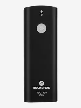 Фонарь велосипедный передний RockBros V9C-400, Черный