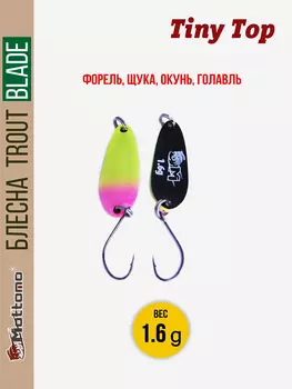 Форелевая блесна для рыбалки Trout Blade Tiny Top 1.6g, Черный