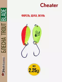Форелевая рыболовная блесна Trout Blade Cheater 2.25g, Красный