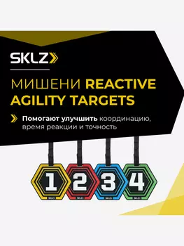 Футбольные мишени с нумерацией, подвесные, 4 шт. SKLZ REACTIVE AGILITY TARGETS FES, Мультицвет