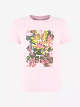 Футболка для девочек adidas Tropical Sports, Розовый, размер 170