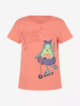 Футболка для девочек Demix, Оранжевый, размер 110