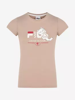 Футболка для девочек FILA, Бежевый