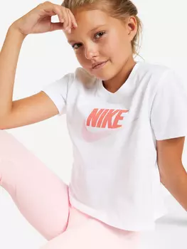 Футболка для девочек Nike Sportswear, Белый, размер 146-156