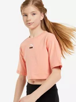 Футболка для девочек PUMA Cropped, Оранжевый
