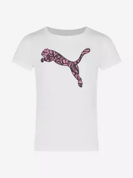 Футболка для девочек PUMA ESS+ Graphic Tropical, Белый