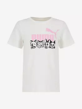Футболка для девочек PUMA Ess+ Mates, Белый